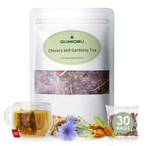 Chicory and Gardenia Tea, Burdock Root Tea, Liver and Kidney Detox (30 Bags)